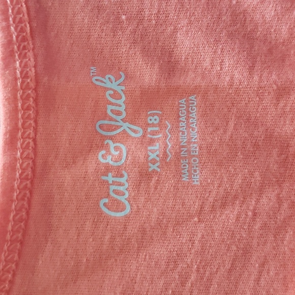 NWT Cat & Jack girl's coral tank top XXL (18) - Picture 3 of 5